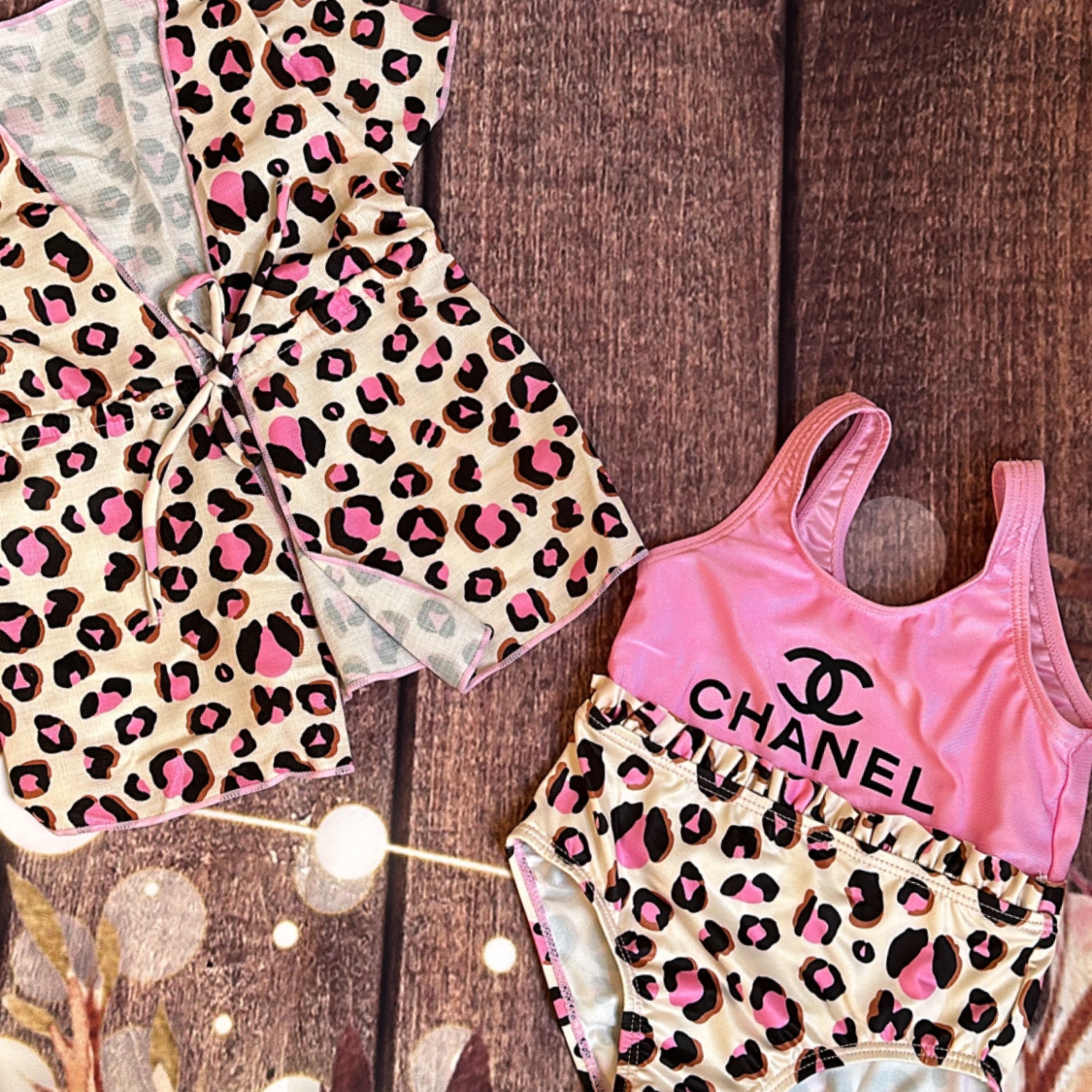 6/9 swimsuit set with coverup