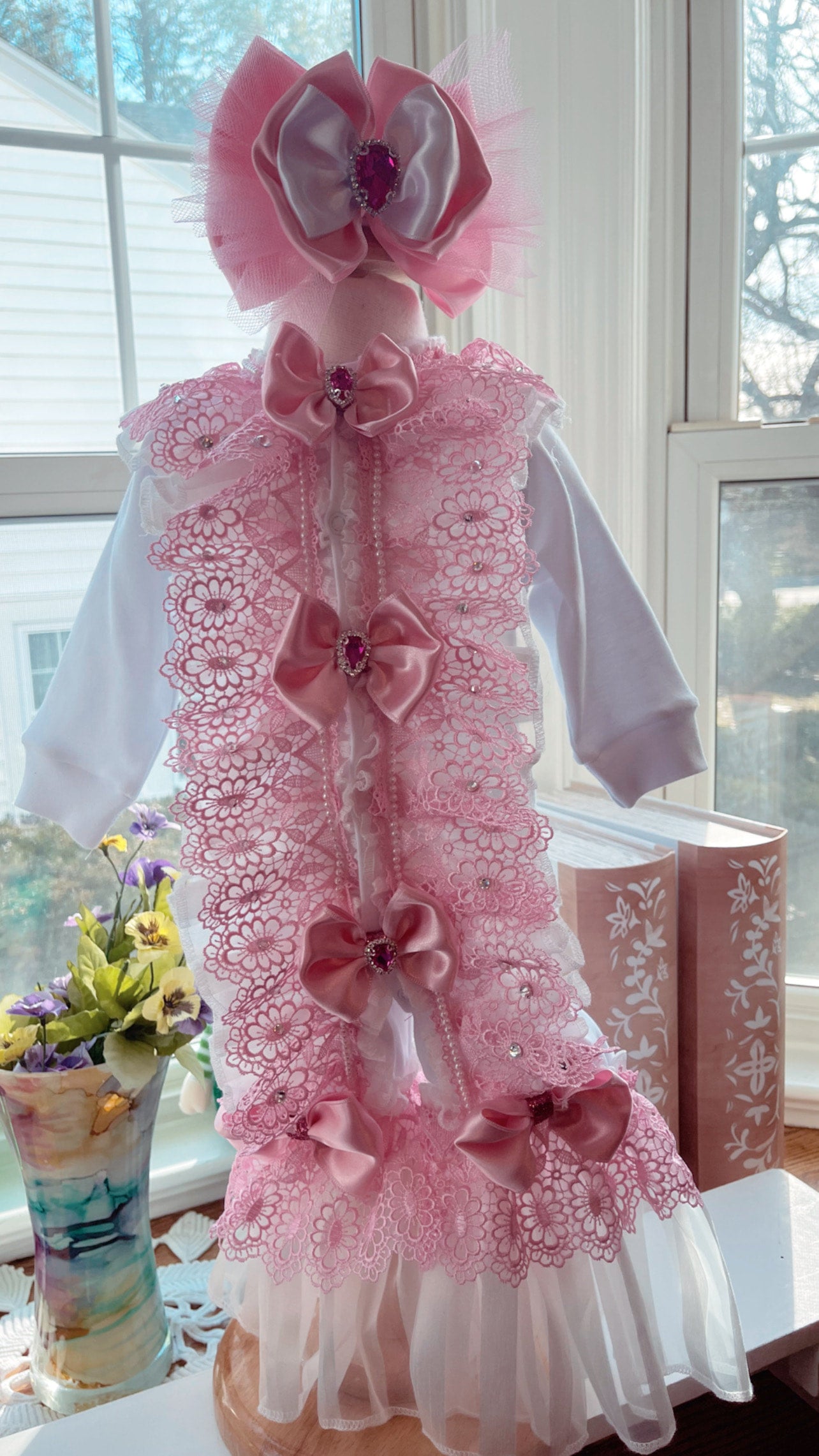 Pink princess romper