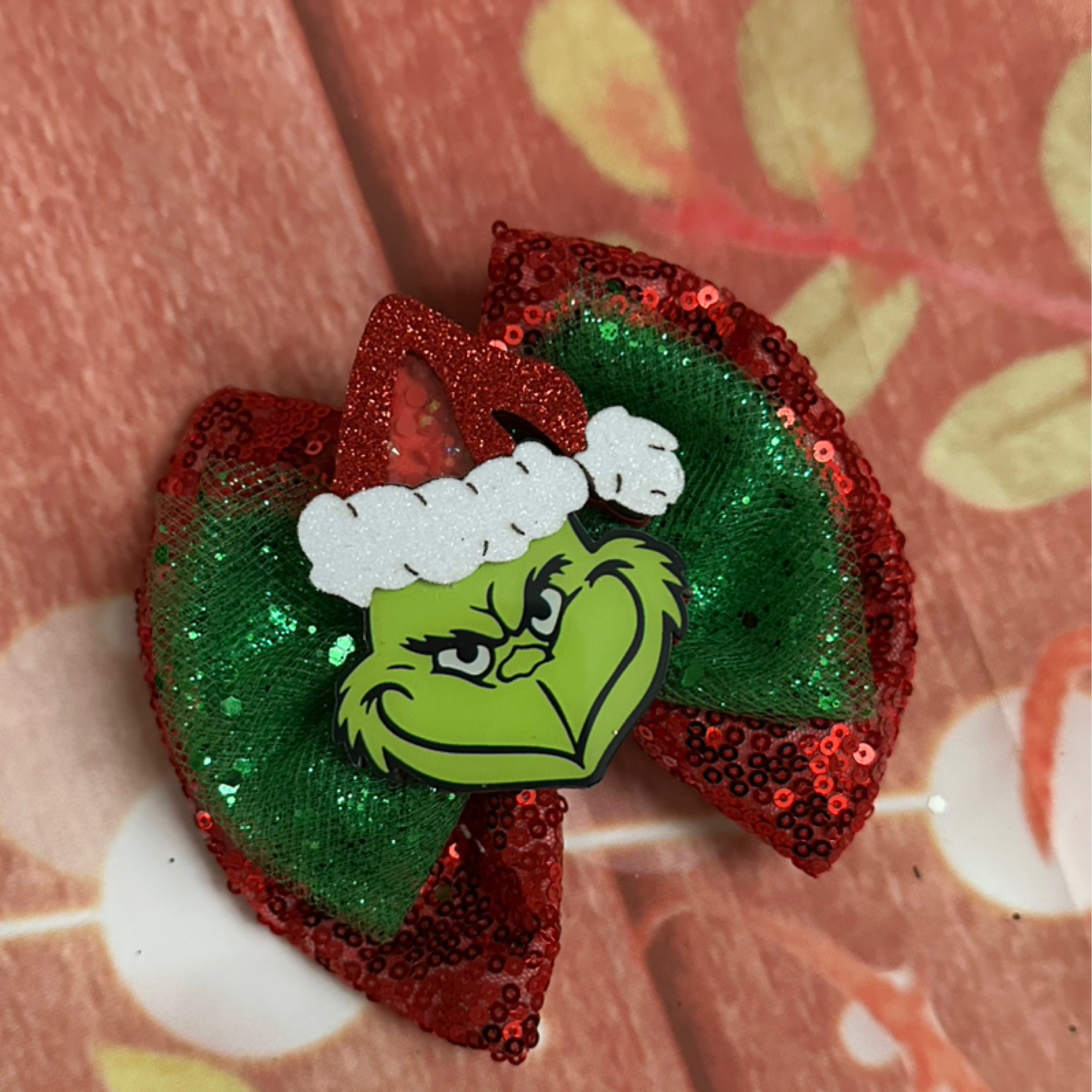 Grinch 4 inch bow