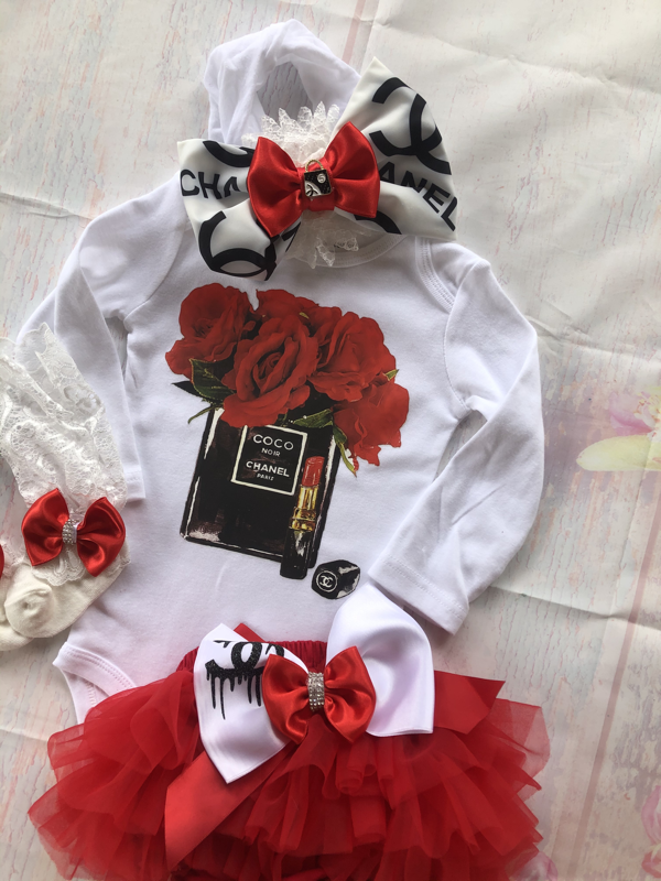 Red rose perfume bottle