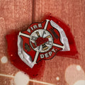 5 inch Fire department hair bow
