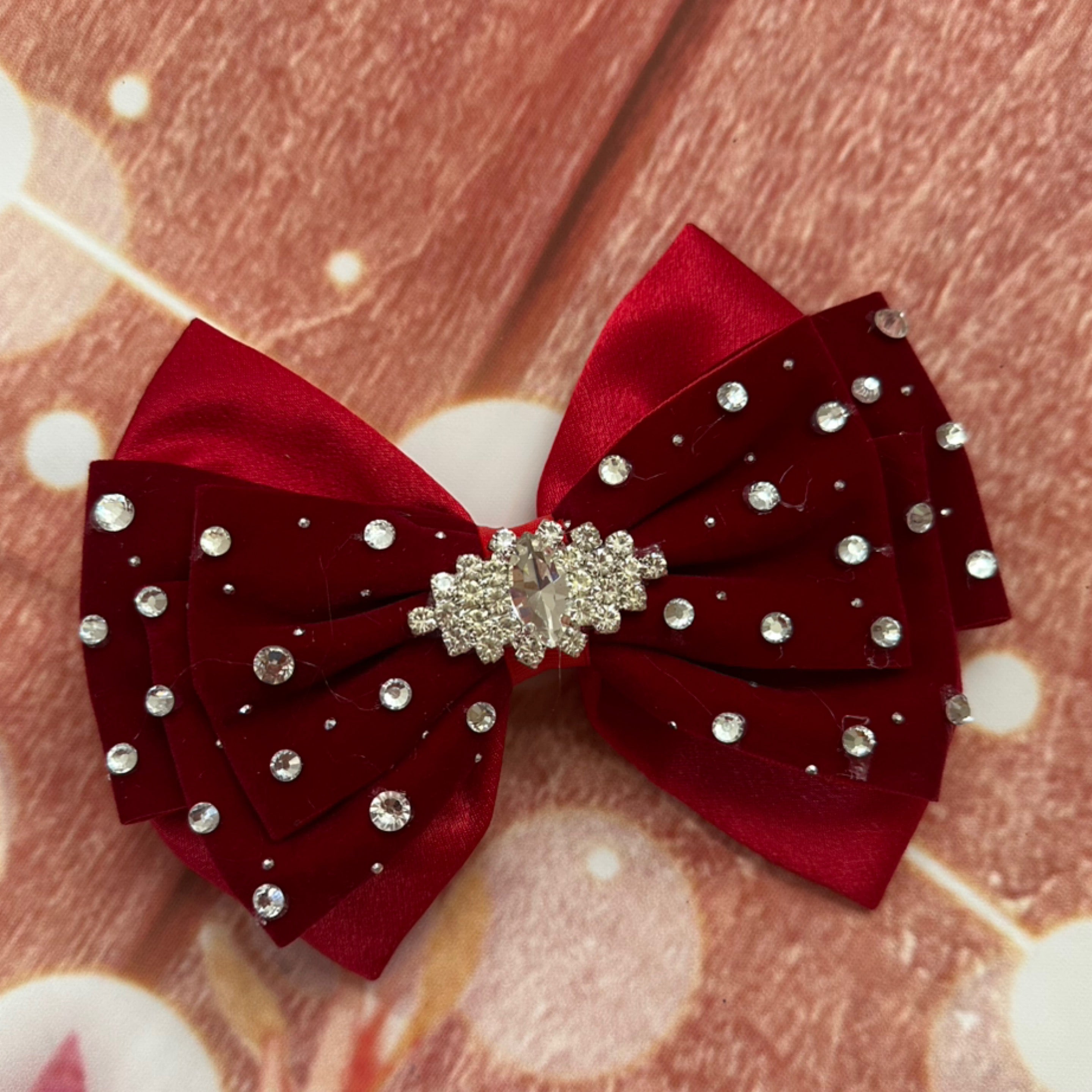 Red 6 inch hair bow