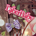 Lavender piggy size clip