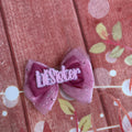 Little sister hair bow pink