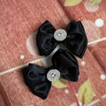 Black piggy satin set