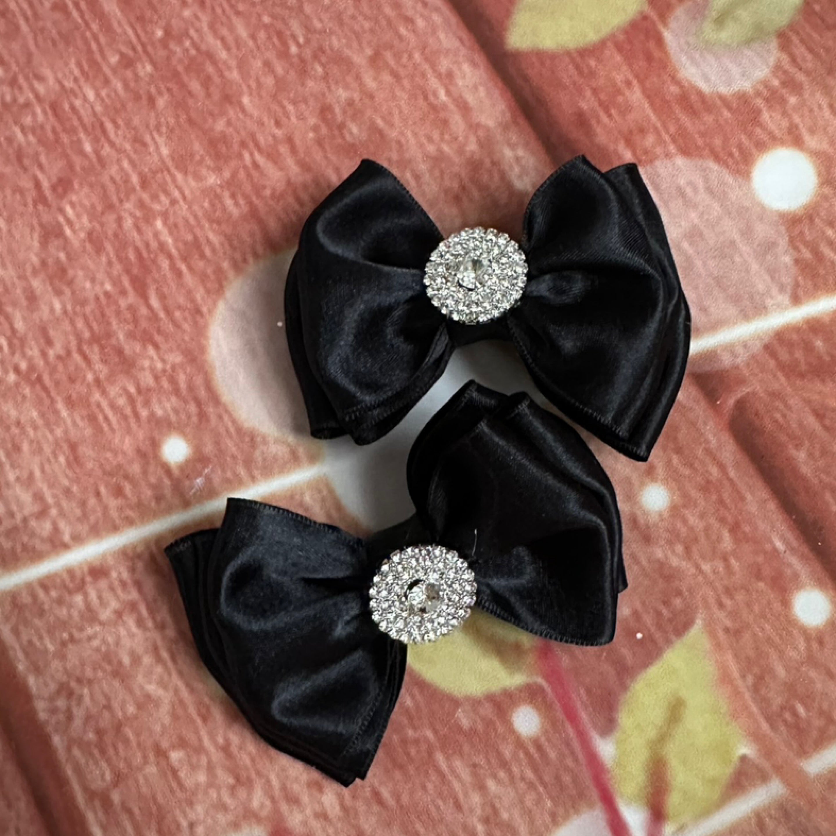 Black piggy satin set
