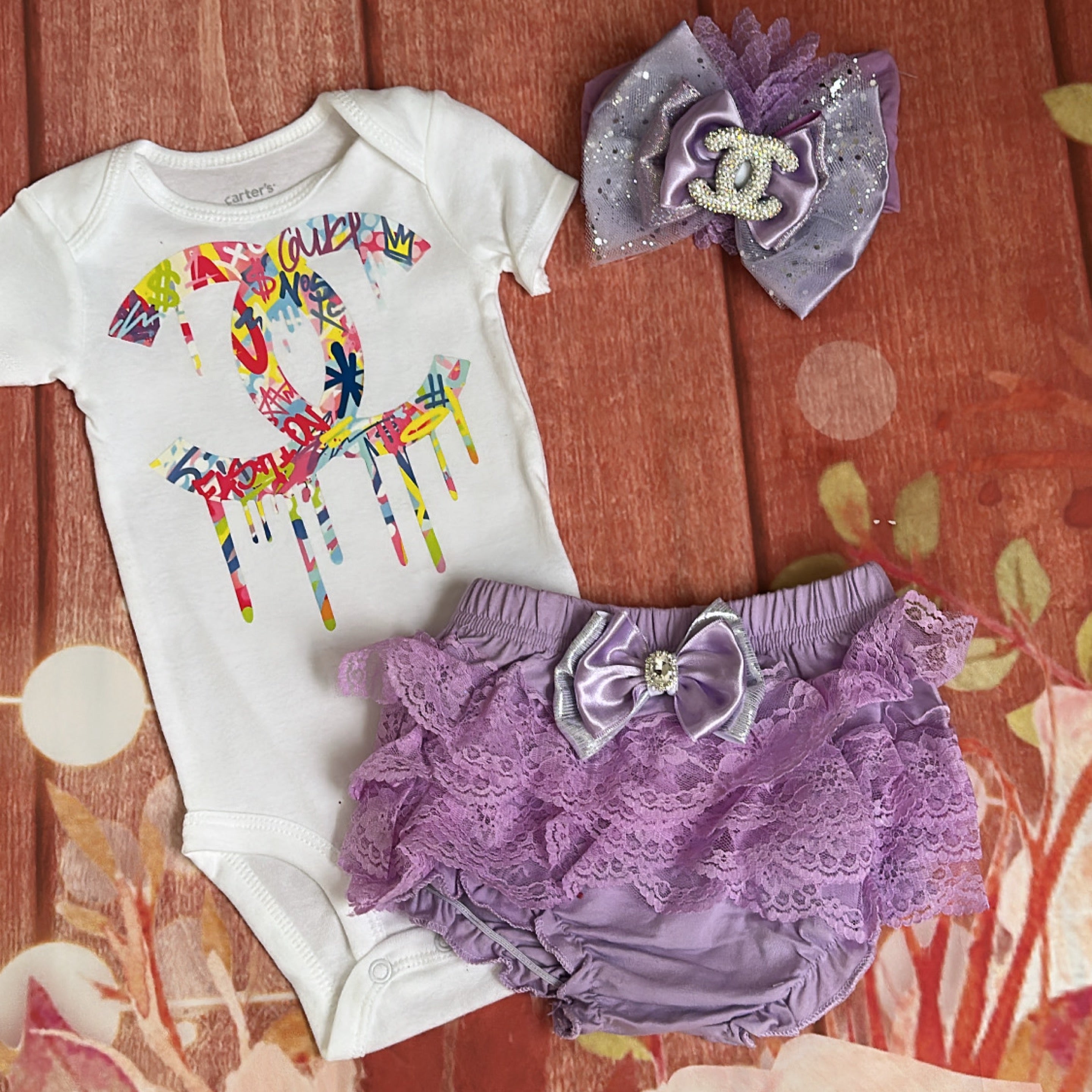 9/12 baby bloomer set