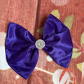 6 inch violet satin hair clip