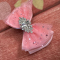 Pink tulle piggy clip