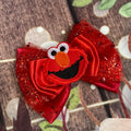 Elmo hair bow sesame street