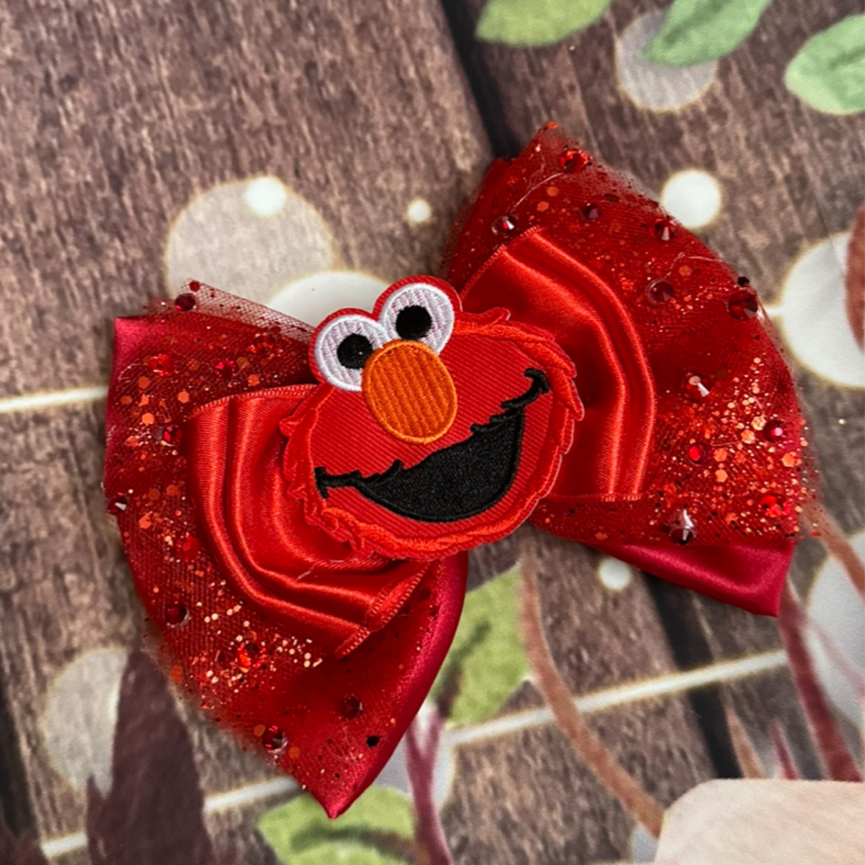 Elmo hair bow sesame street