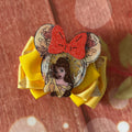 Piggy size Belle beauty and the beast hair bow