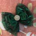 5 inch st Patrick green tulle clip
