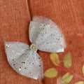 5 inch white tulle hair bow