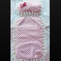 Pink laying pad and matching pillow