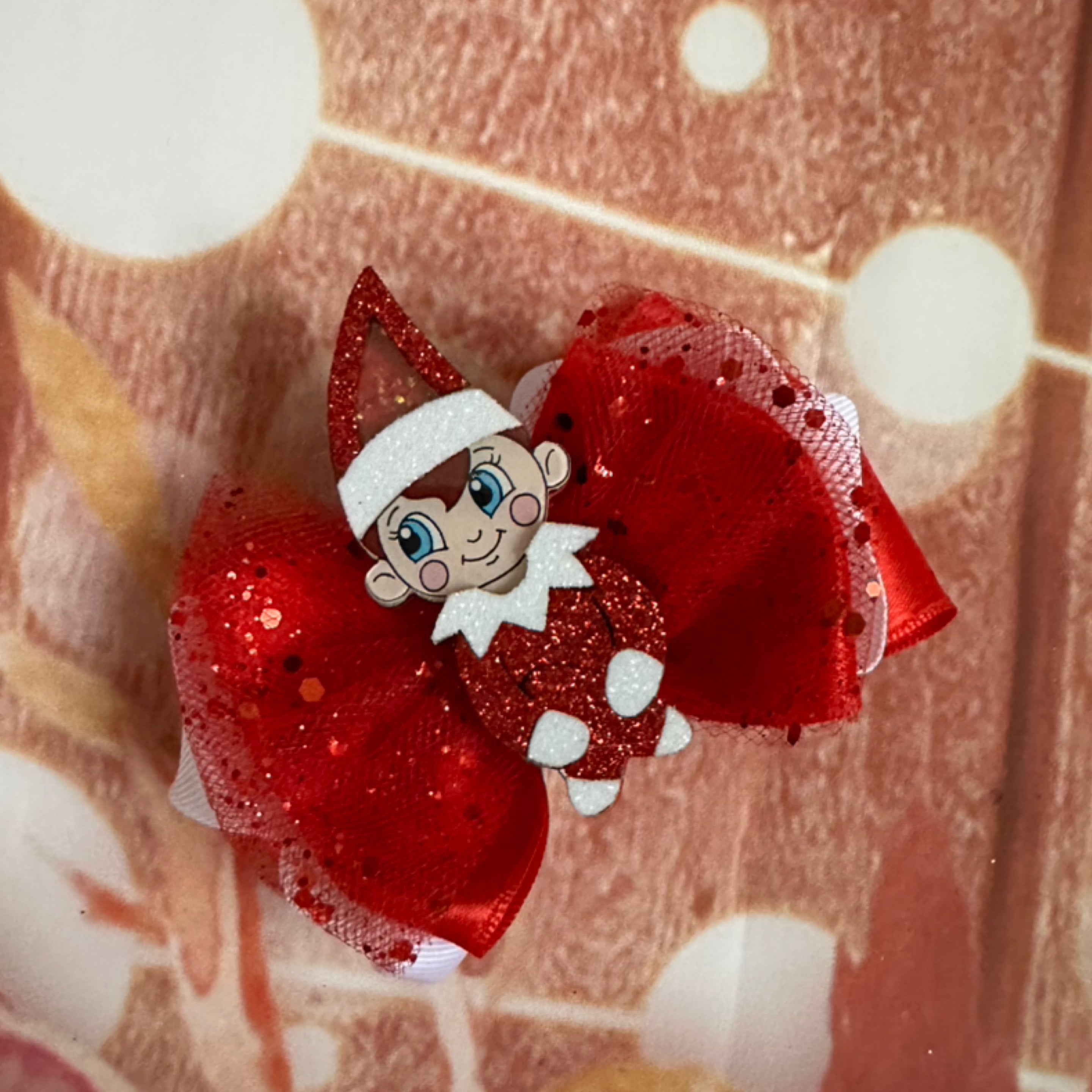 Elf on the shelf piggy tulle bow