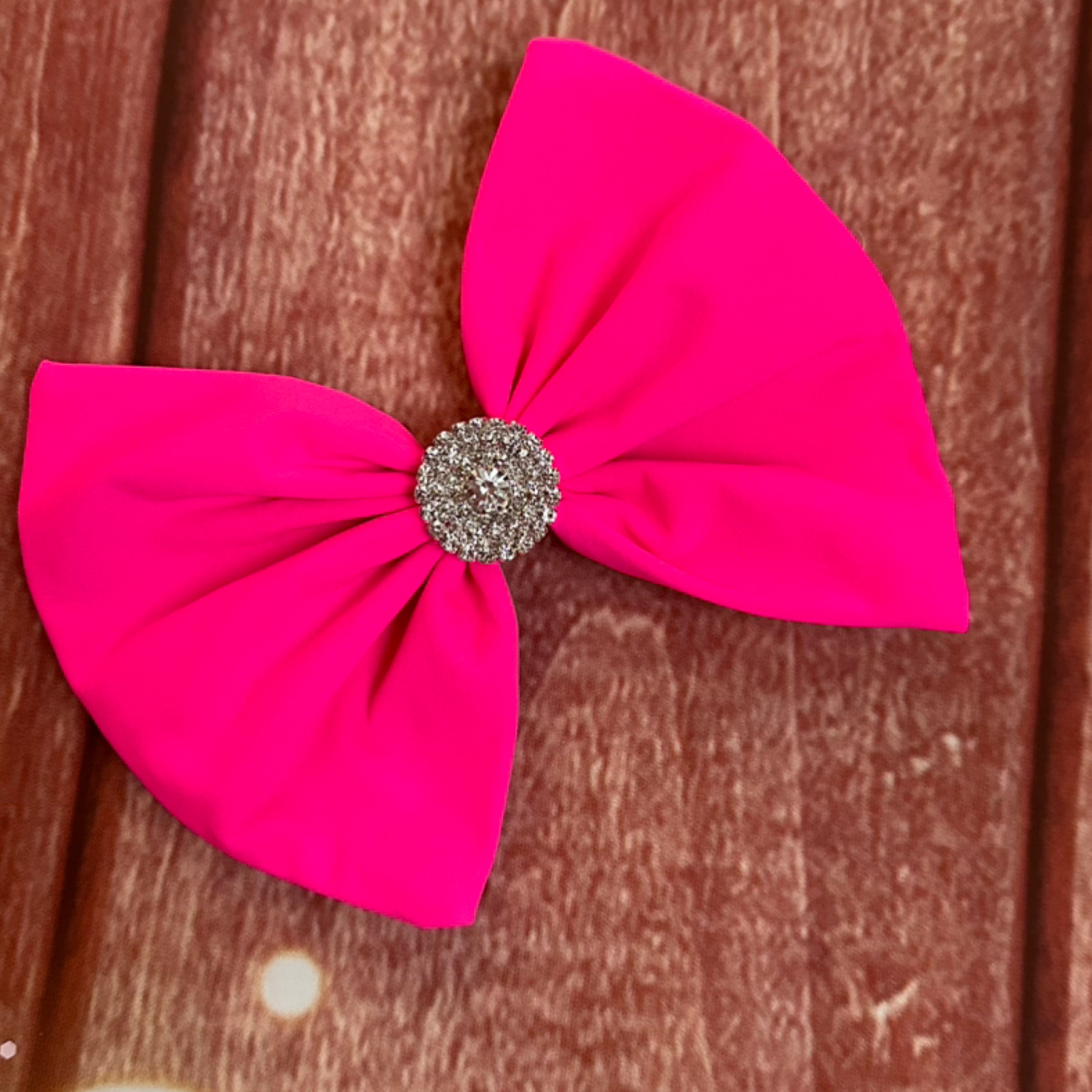 Neon pink hair clip 6 inch
