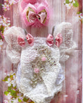 Gold flower romper set