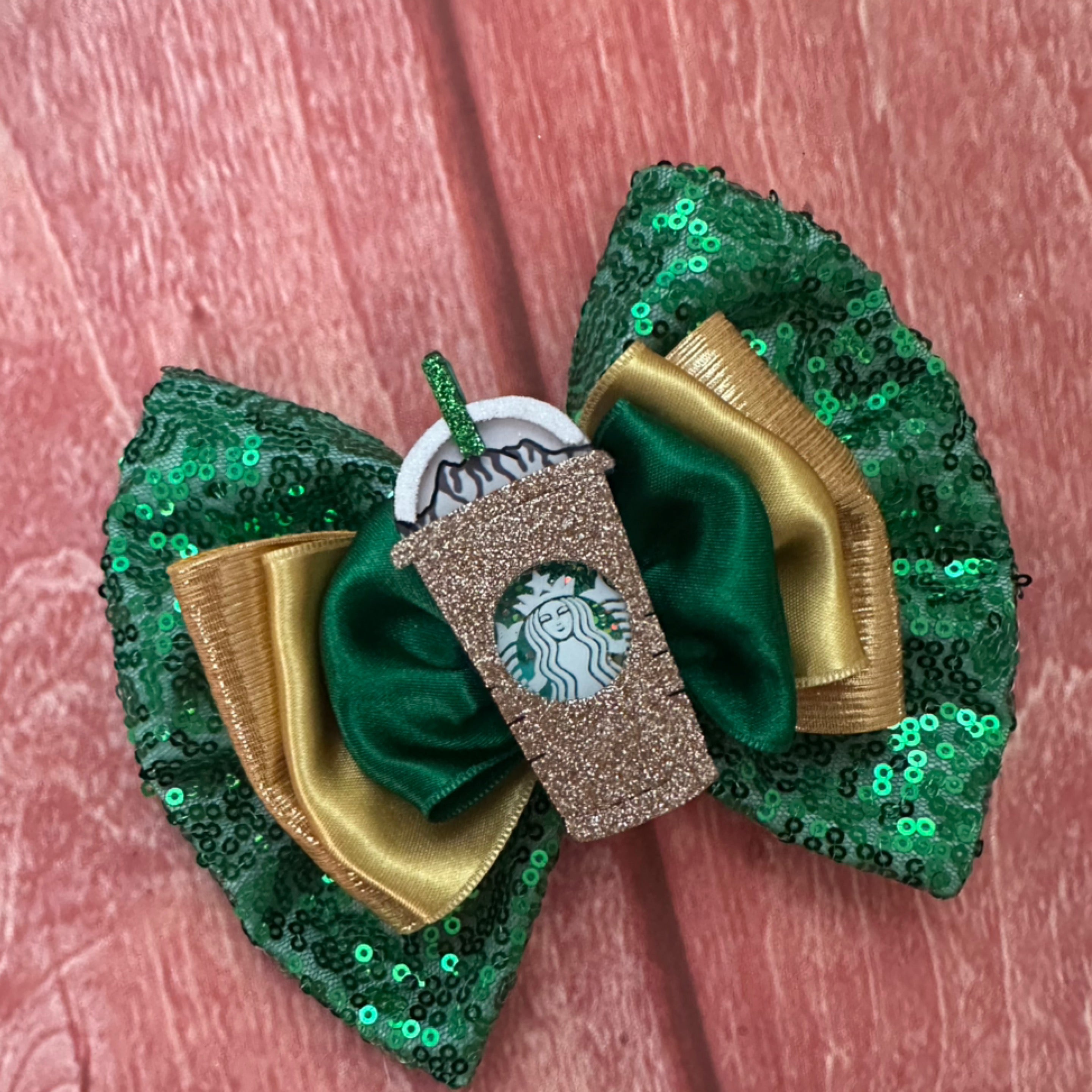 6 inch Starbucks hair bow