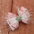 Liquid satin feather 6 inch clip