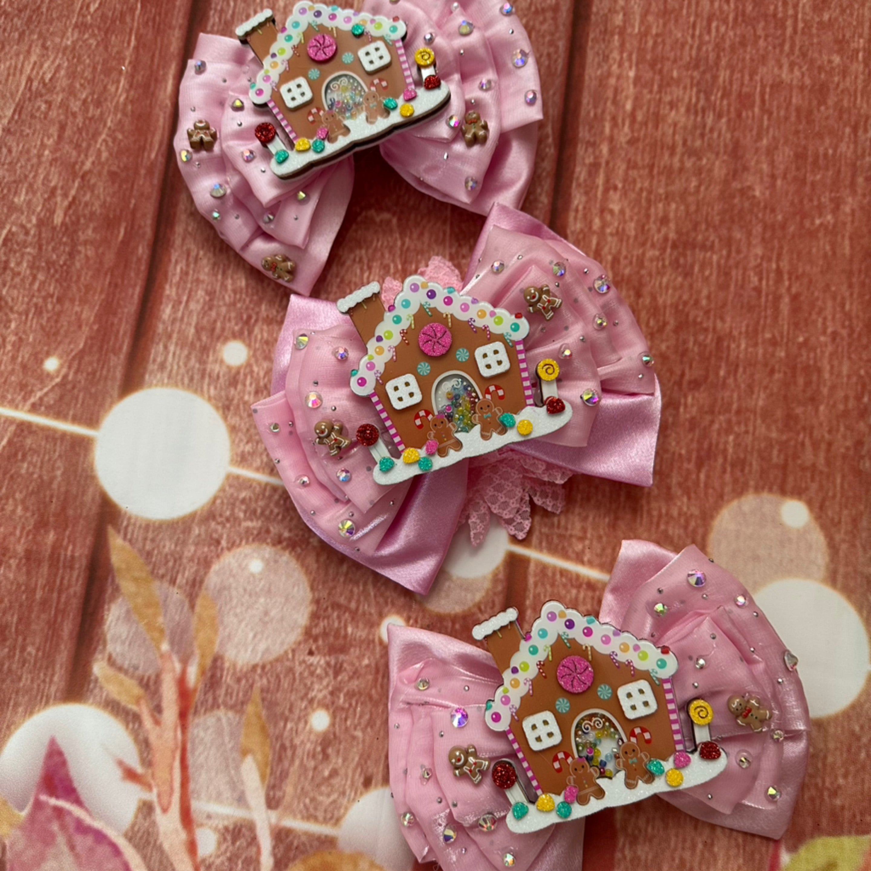 Gingerbread hair bow