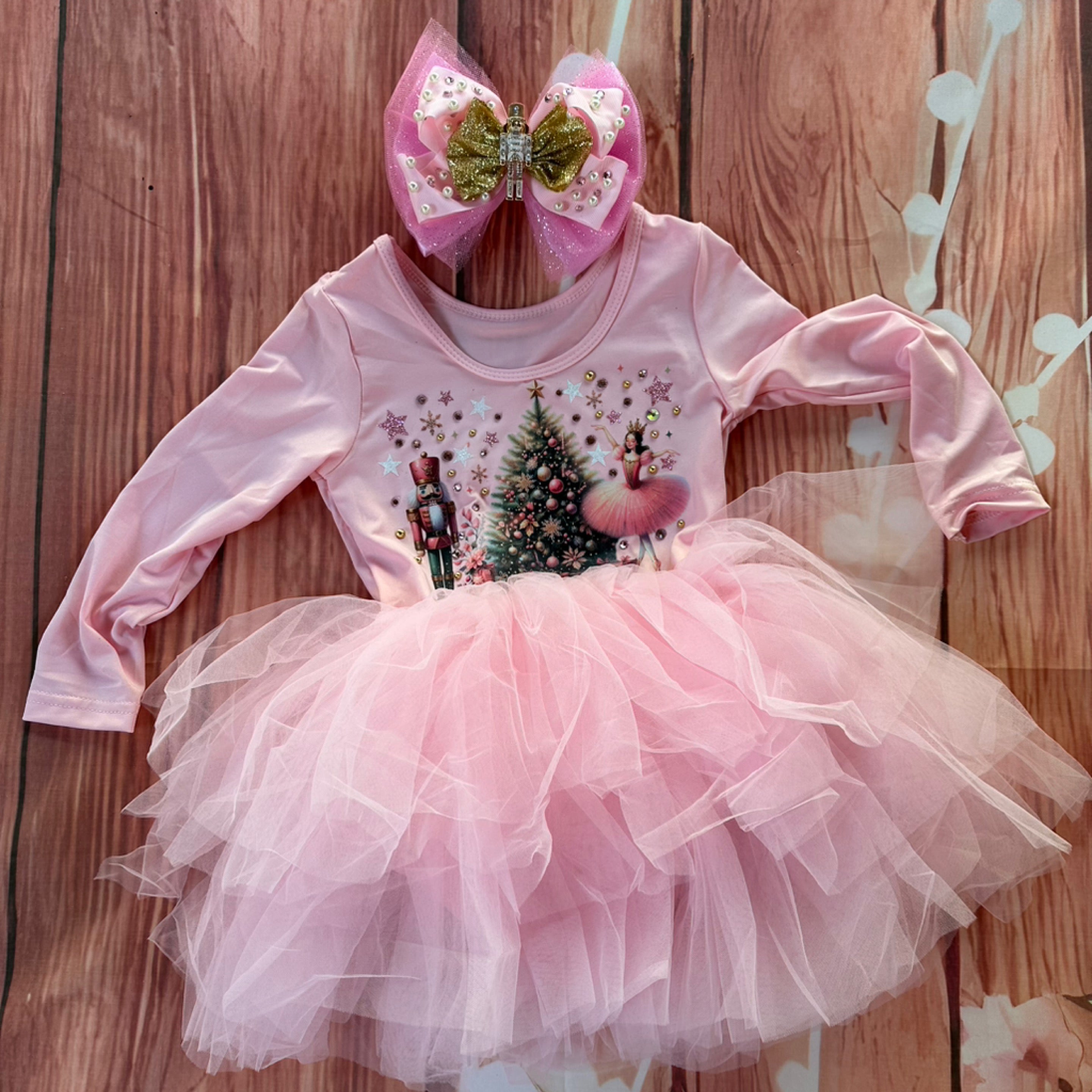 Christmas nutcracker tutu with bow