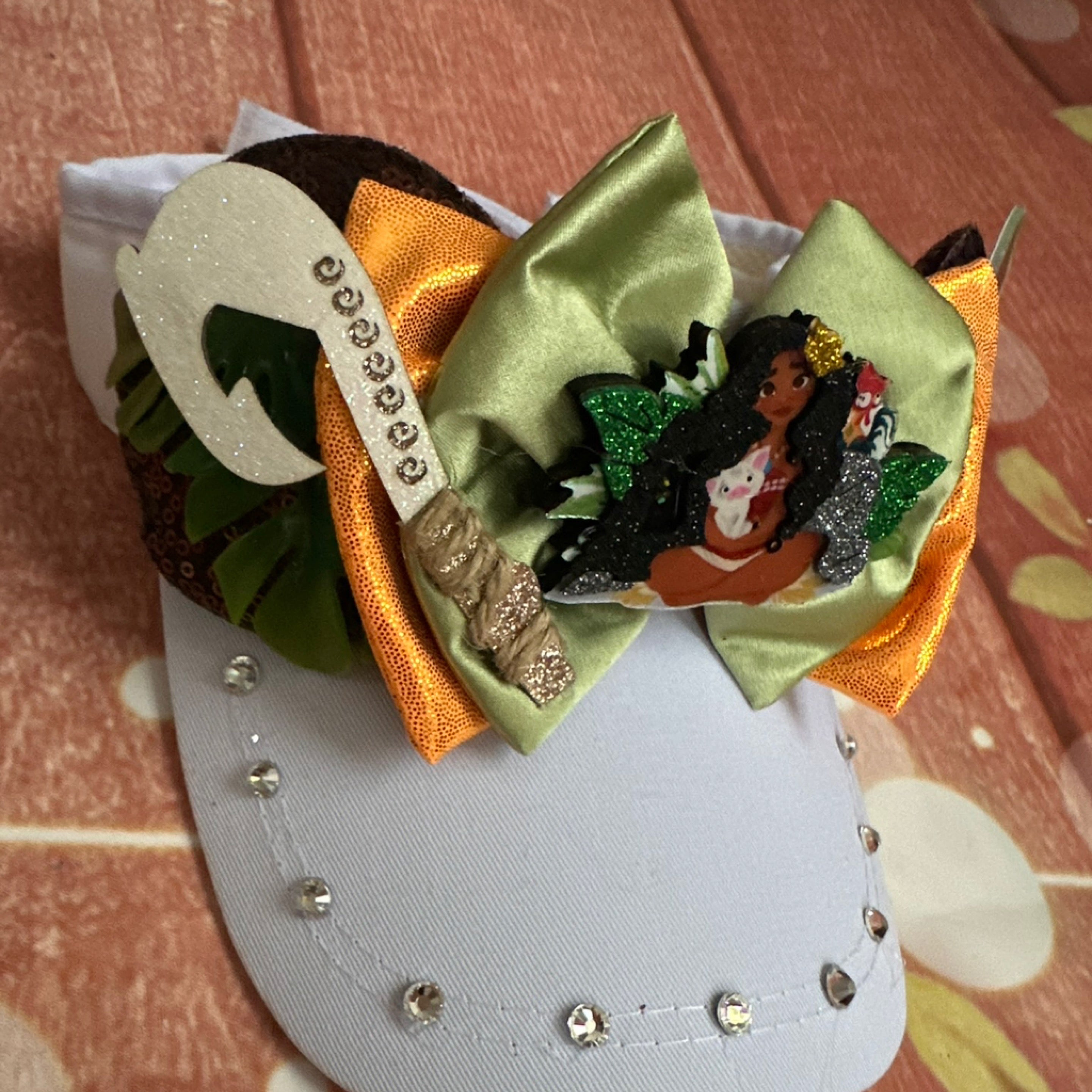 Moana mouse ear visor hat