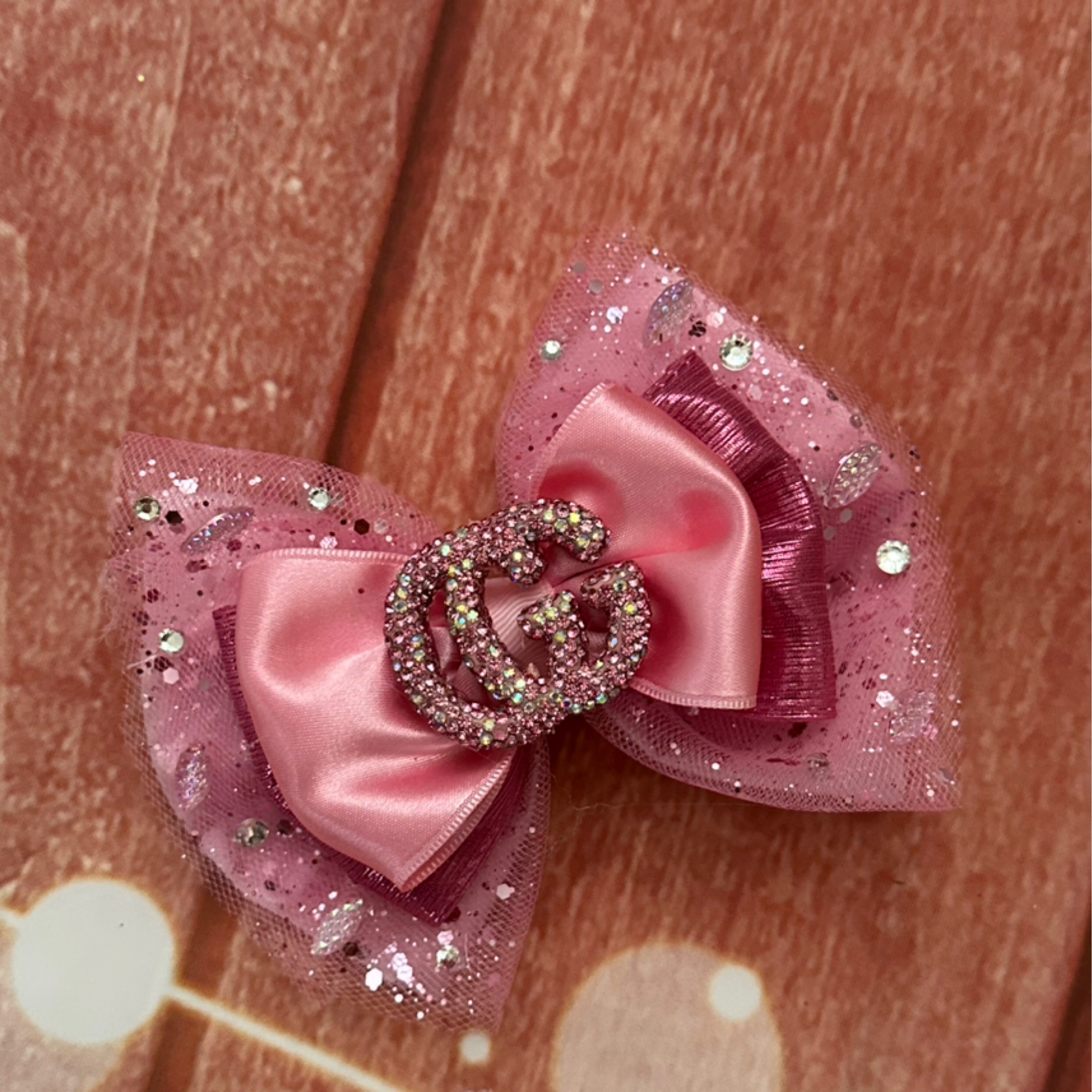 6 inch gg tulle hair clip