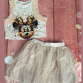 5/6y Minnie Mouse safari skirt set sale