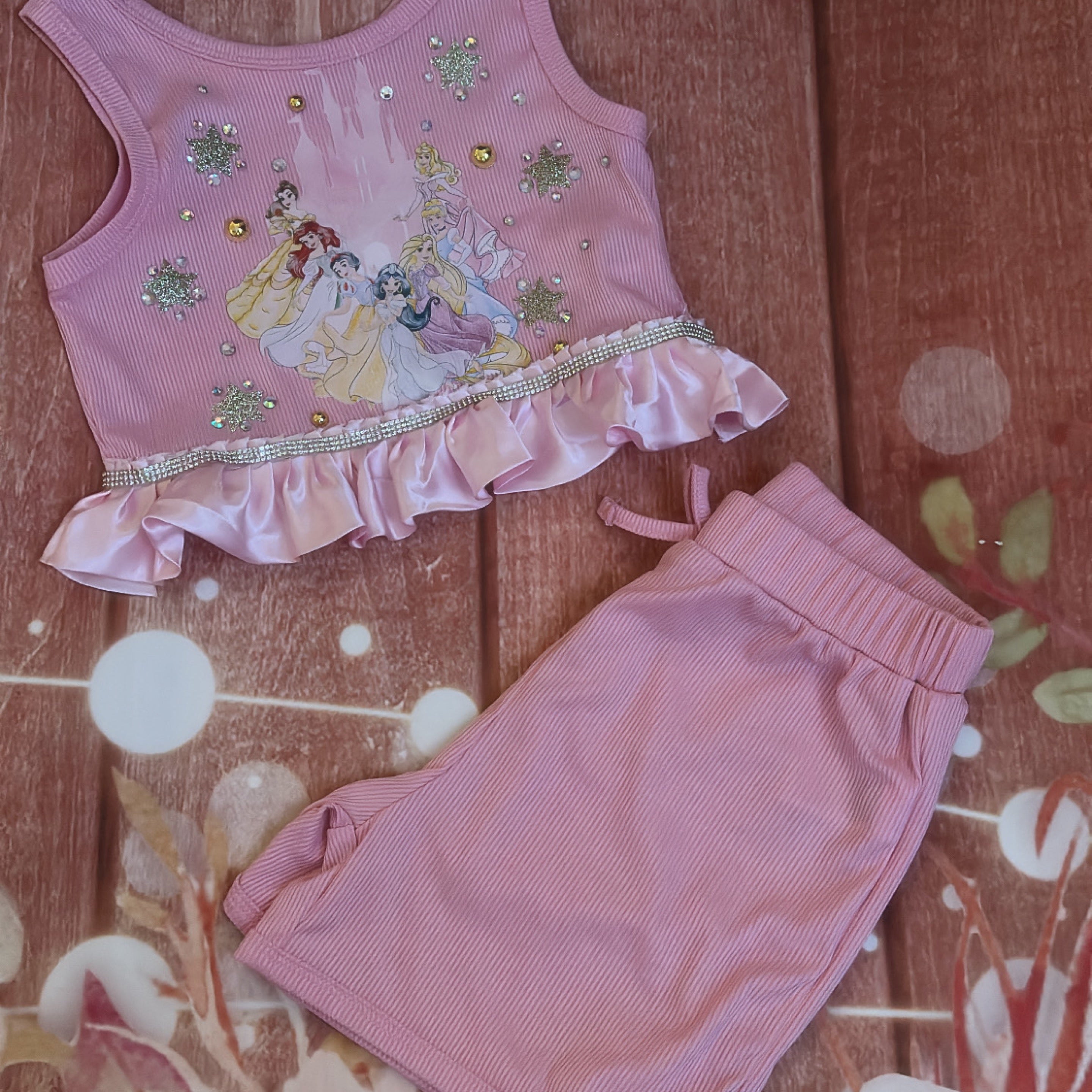 7y princess short set