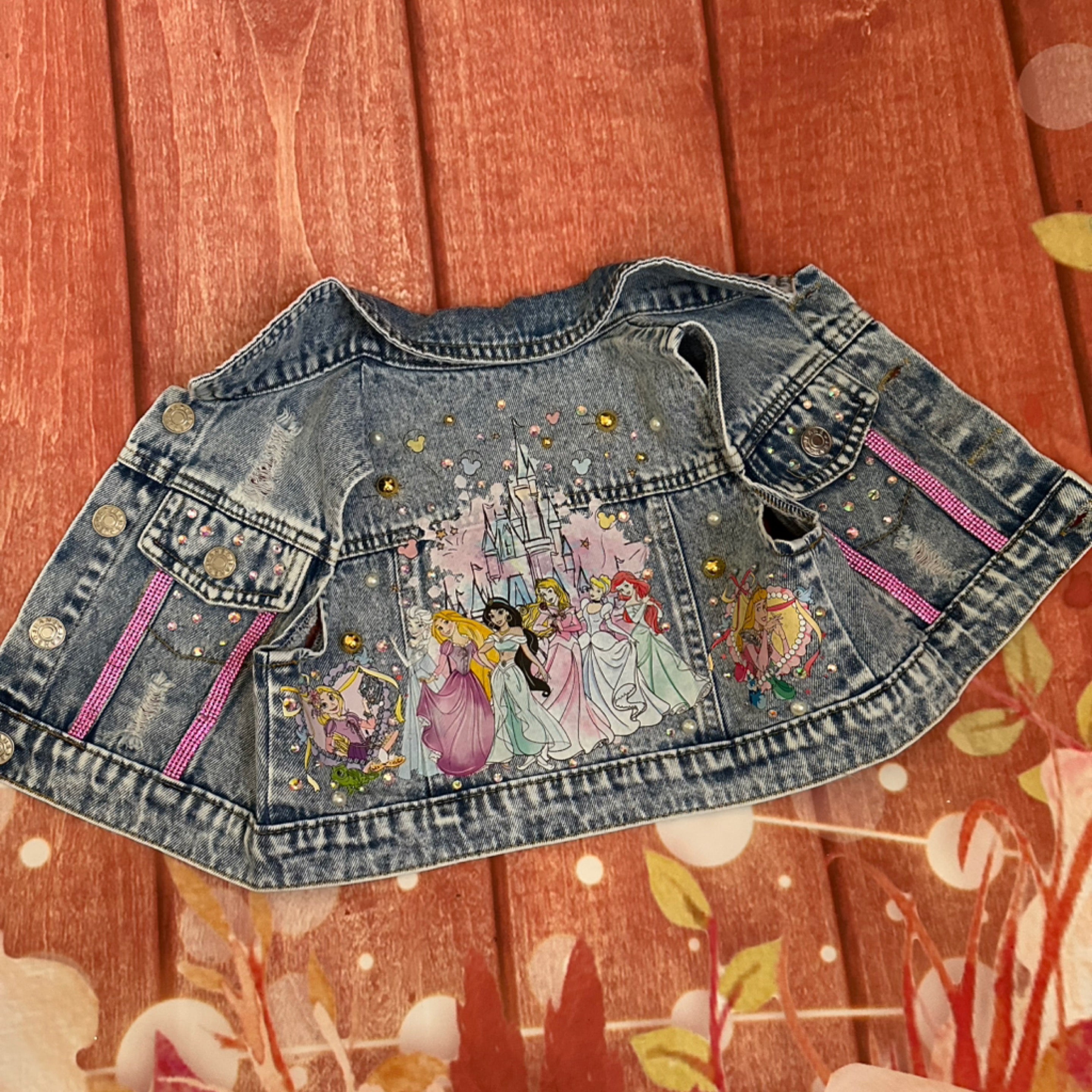 2/3t denim princess vest