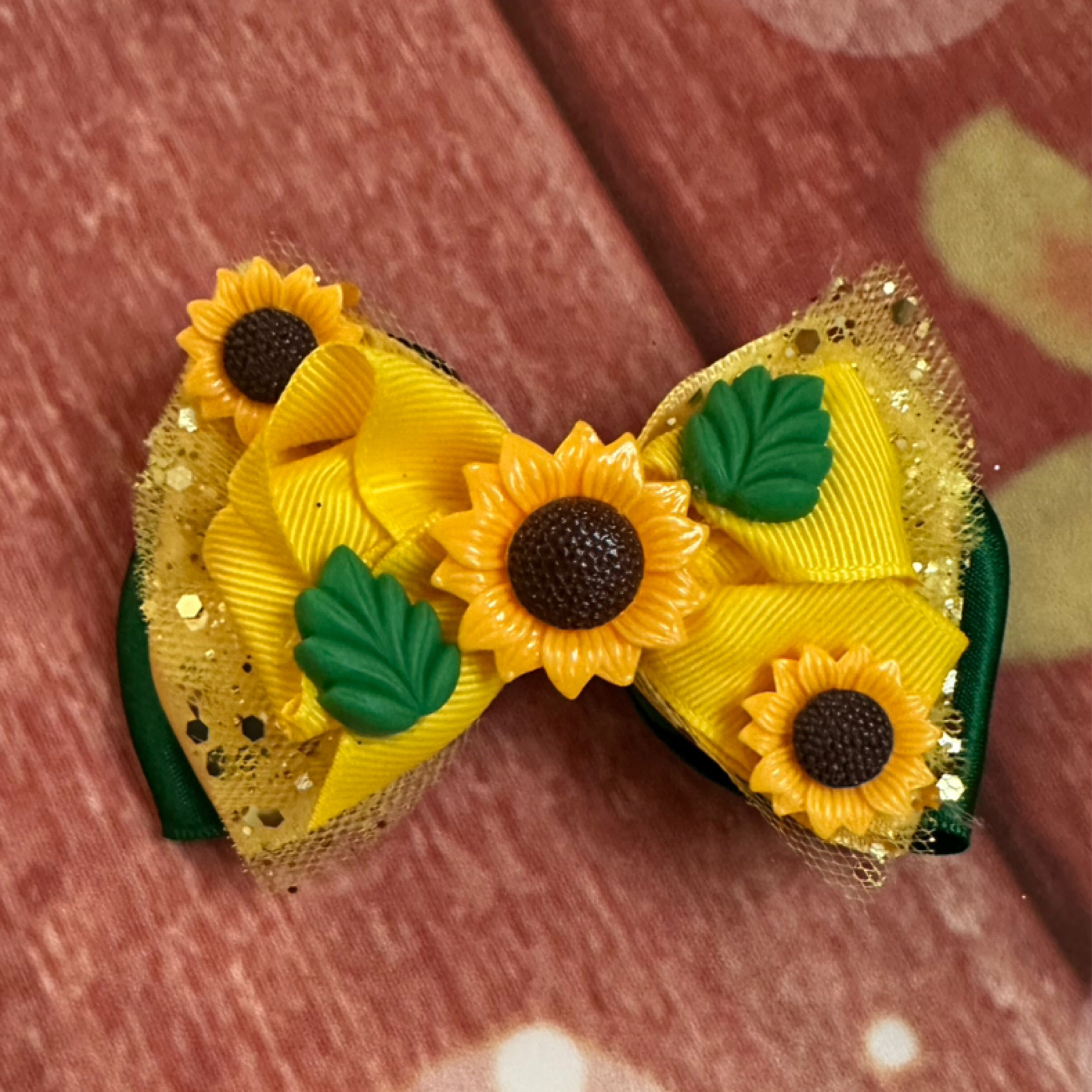 Fall sunflower bow