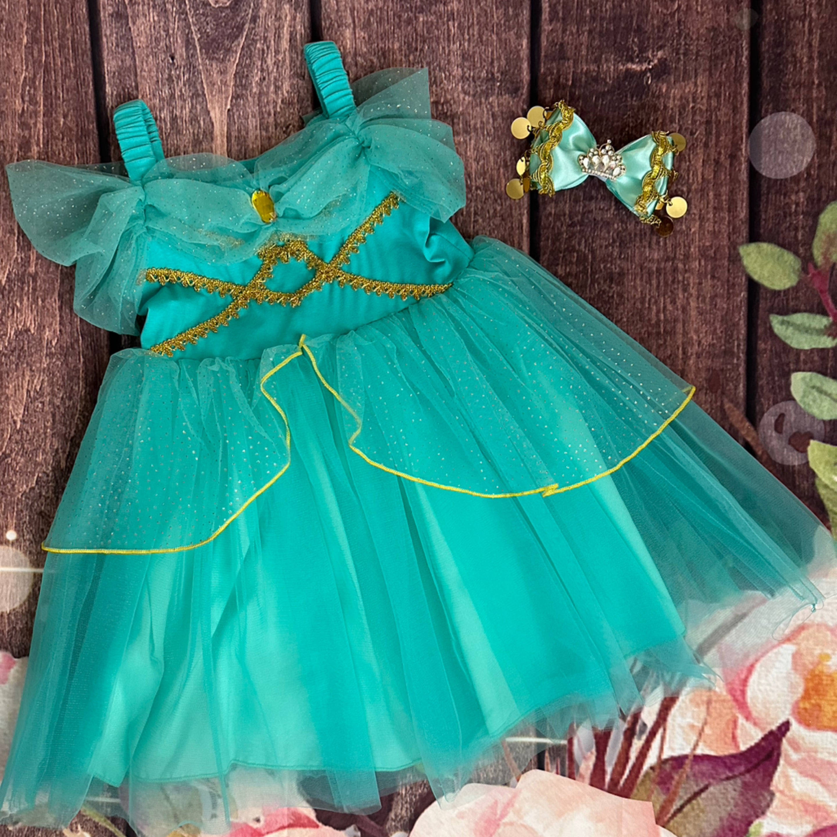 3t Princess Jasmine dress and bow ONSALE