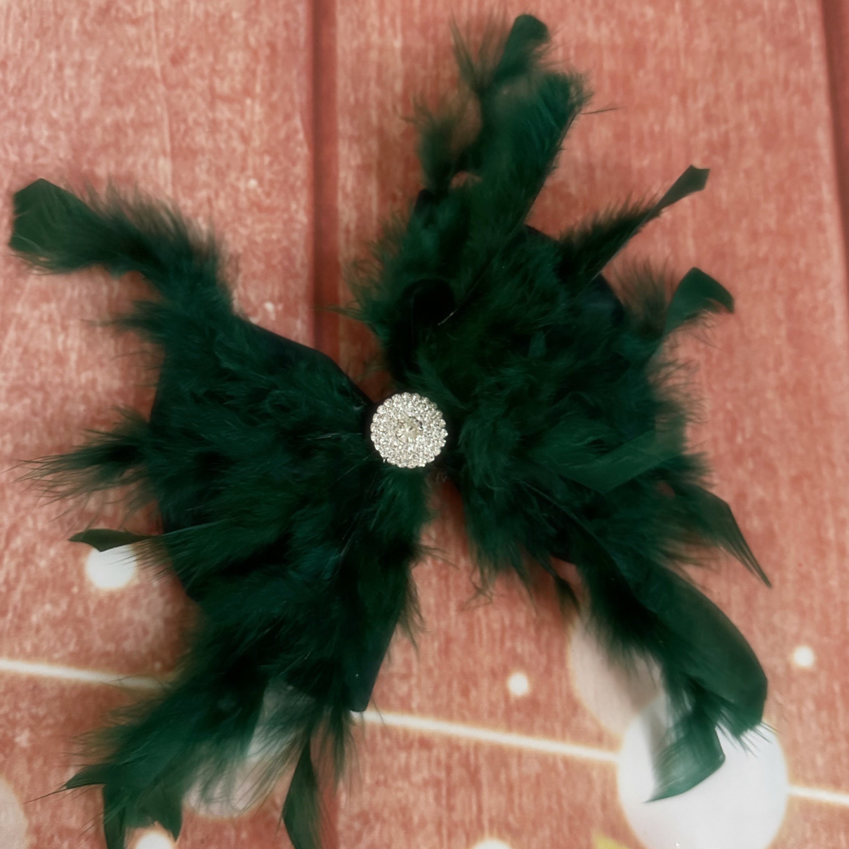 Turkey feather hair clip