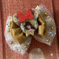 6 inch Belle beauty And the beast hair bow