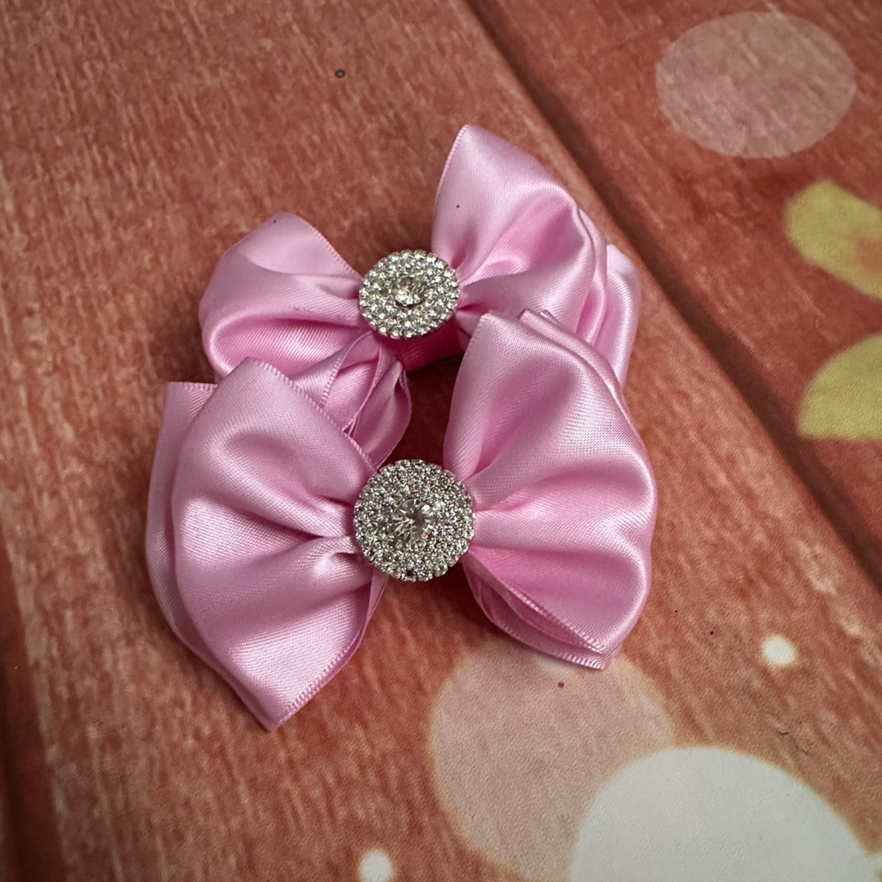 Pink satin piggy set