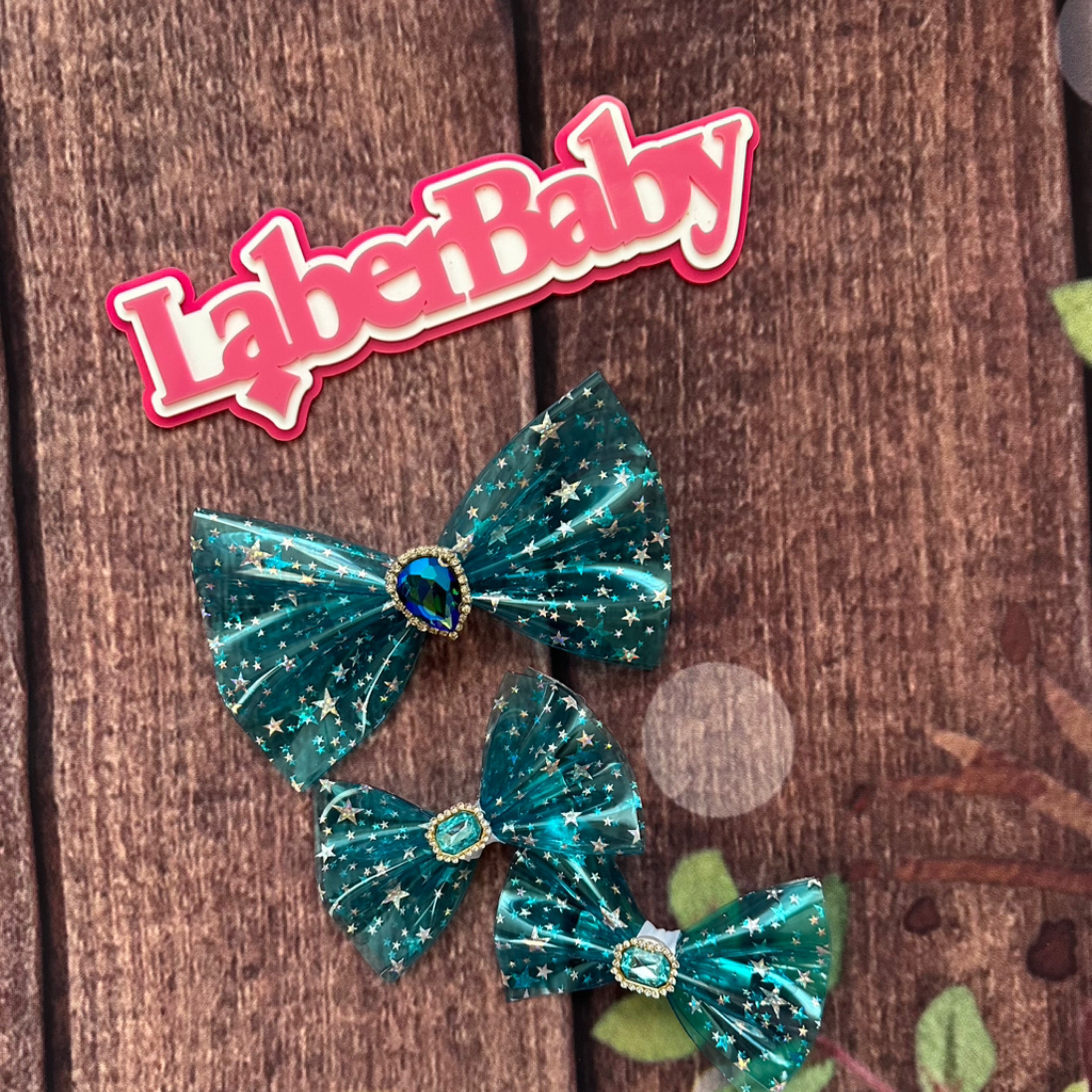 5 inch bow and piggy pool bow set