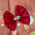 5 inch satin red hair bow