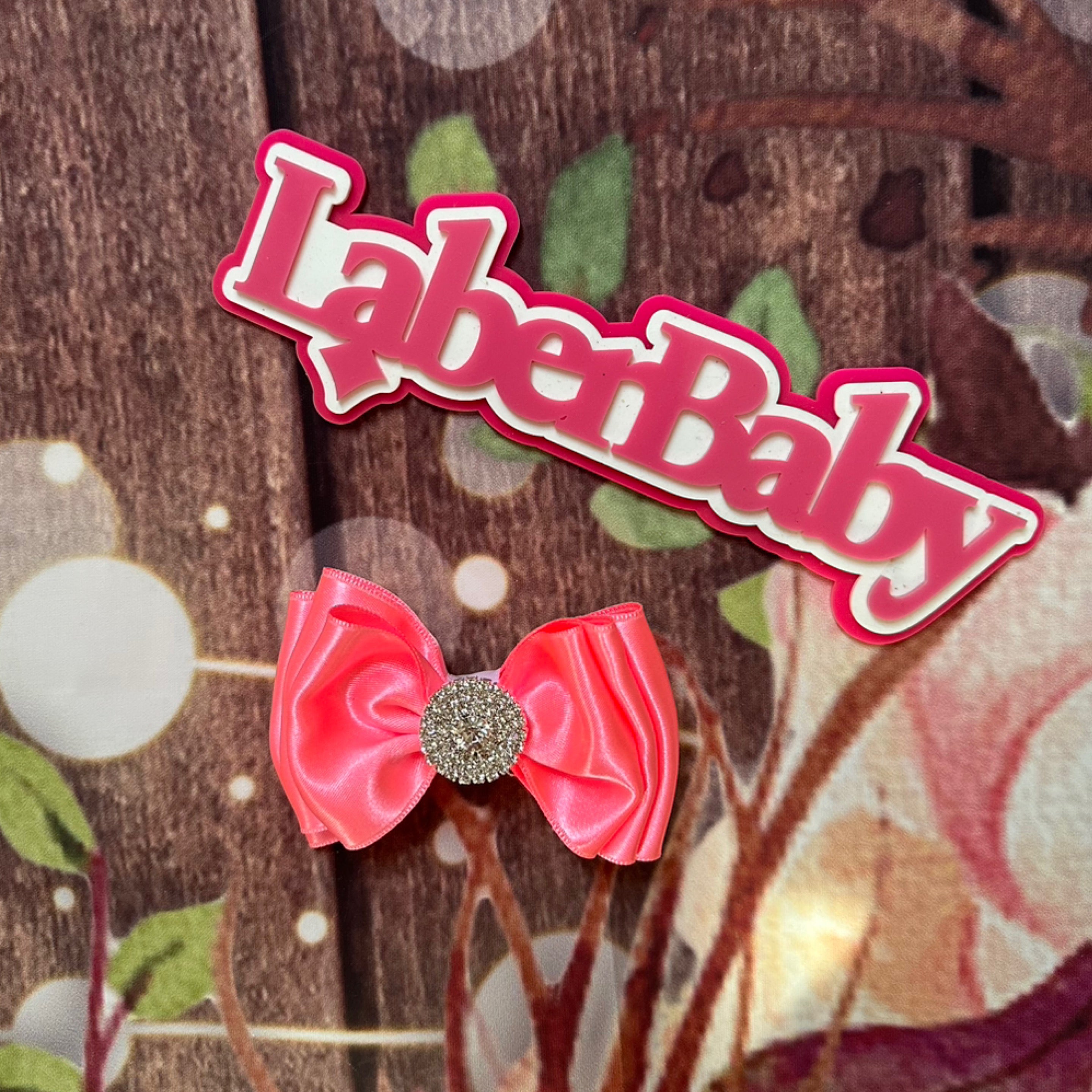 Neon pink piggy clip
