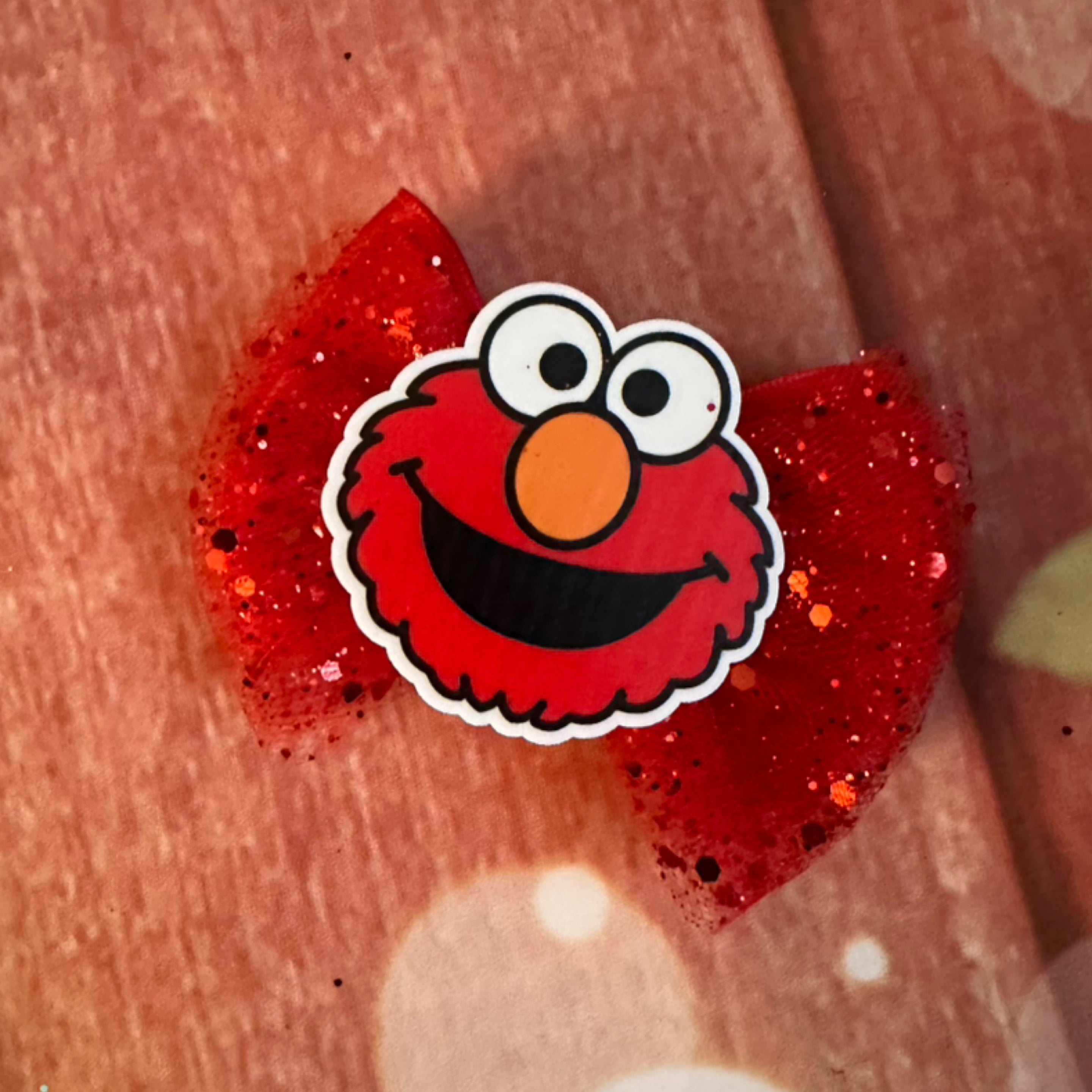 Piggy size Elmo clip CUSTOM SINGLE BOW