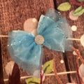 Baby blue tulle bow