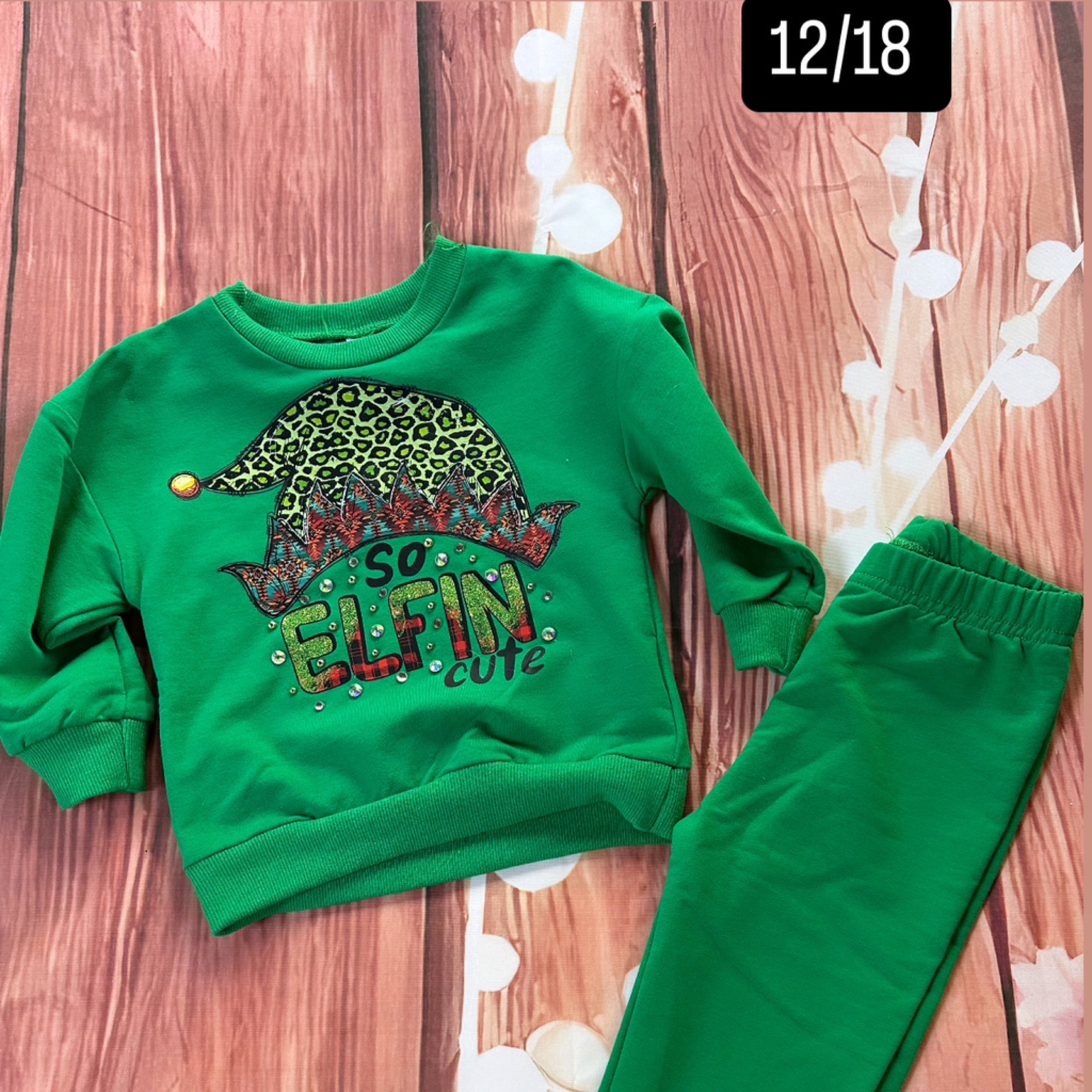 12/18 elf sweatsuit