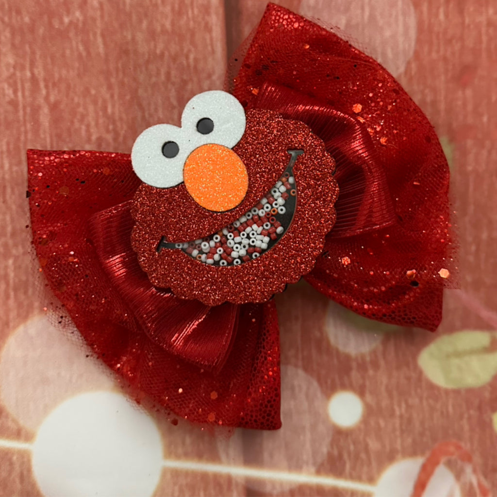 5 inch Elmo hair bow Sesame Street