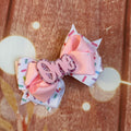Piggy size first birthday hair bow