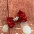 Red shimmer piggy clip