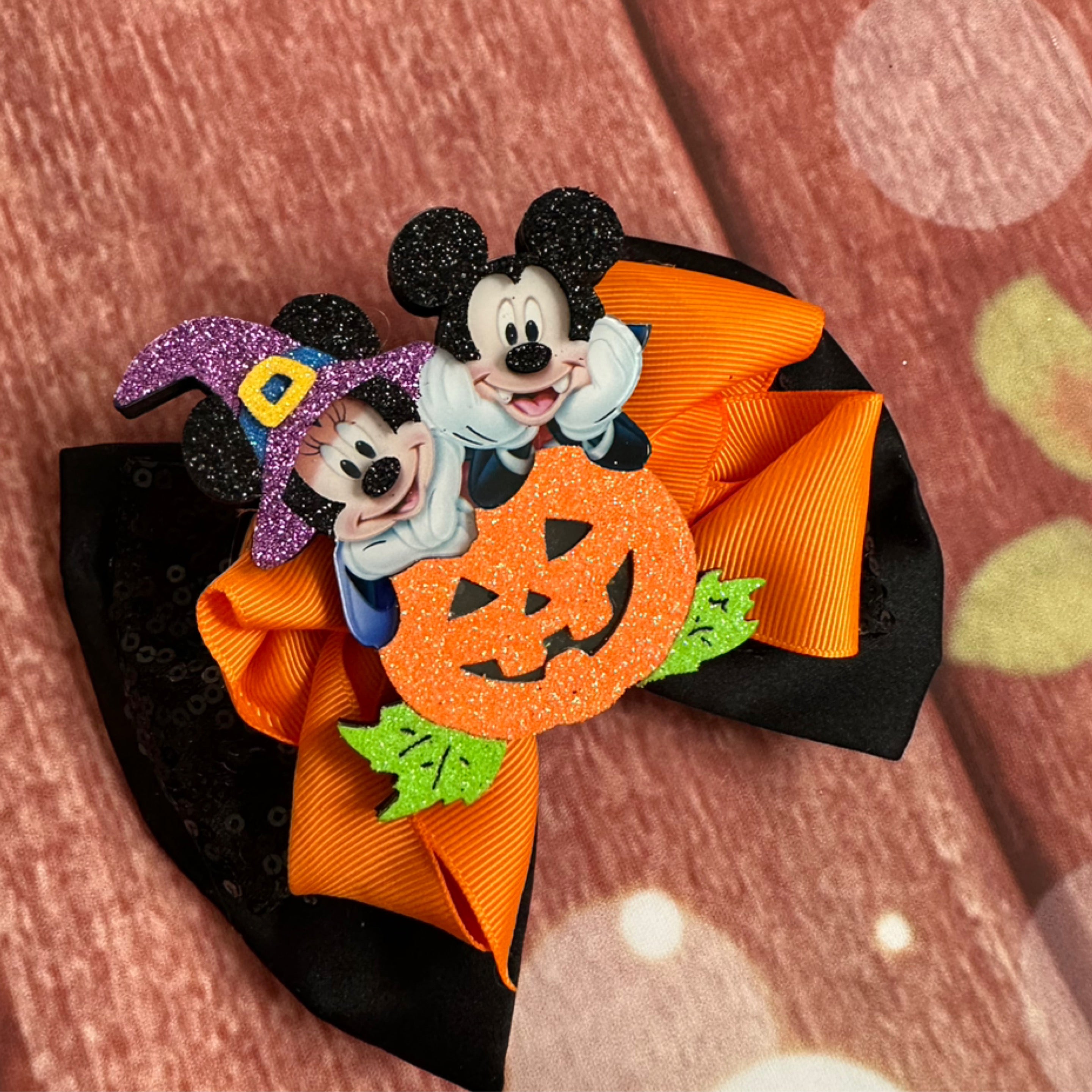 Halloween Disney hair bow