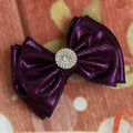 XL piggy size eggplant bow
