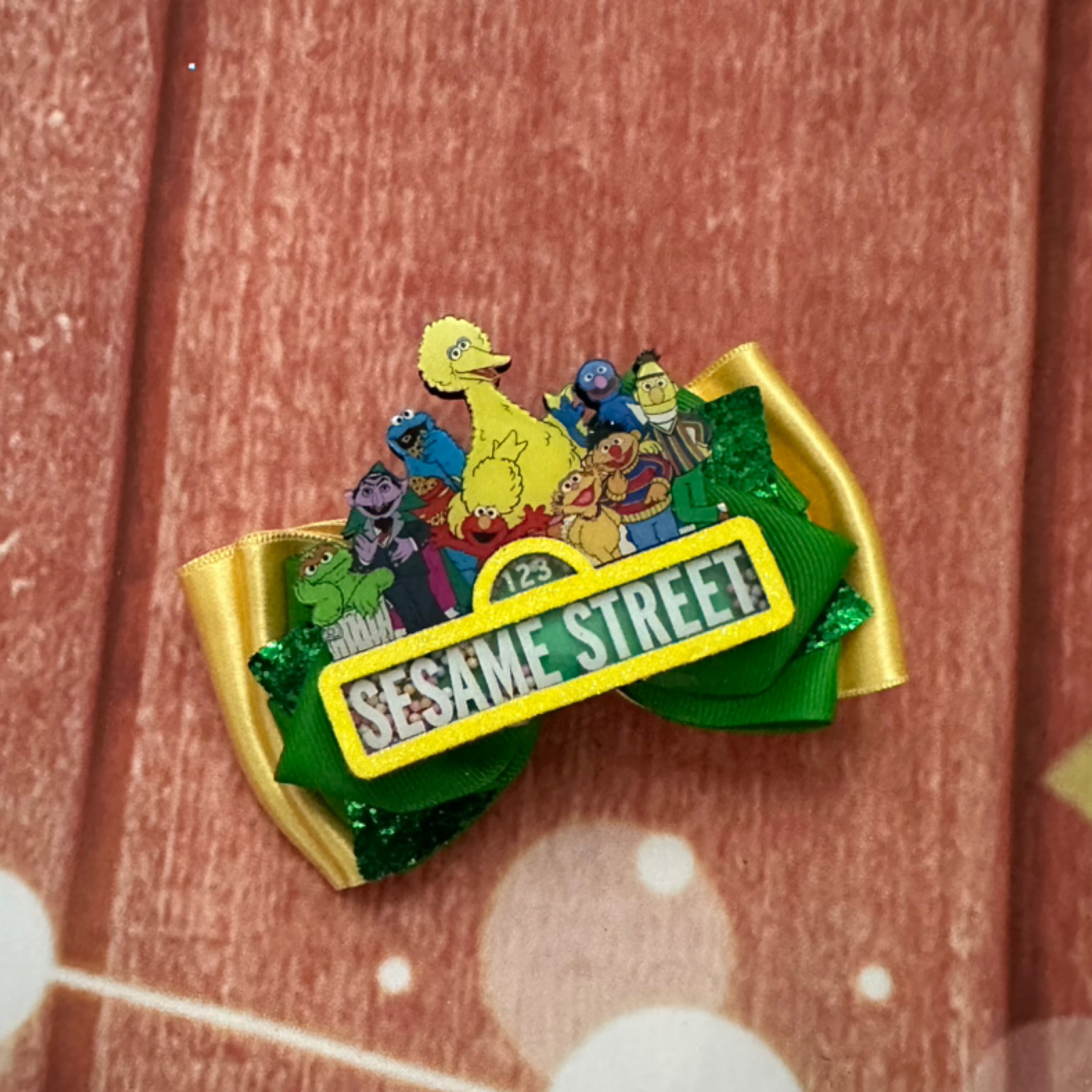 Sesame Street piggy bow