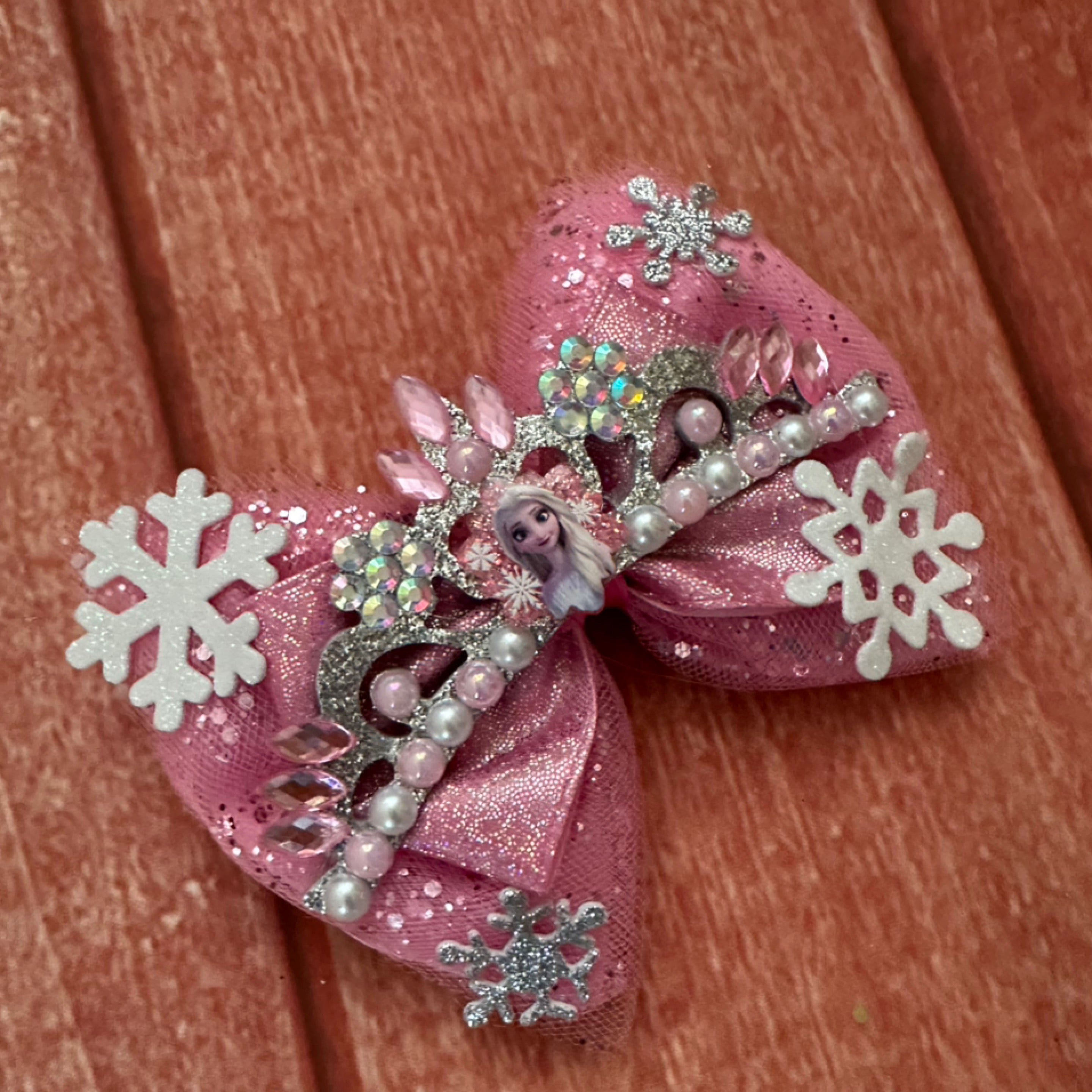 6 inch Elsa tulle clip