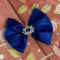 Royal blue liquid satin Clip 5 inch